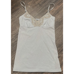 Y2K American Eagle Women's Lace Trim Cami Sz XS Tank Top Fairy Retro Coquette